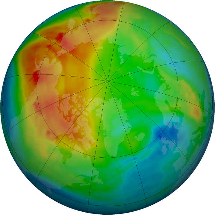 Arctic ozone map for 21 December 2014